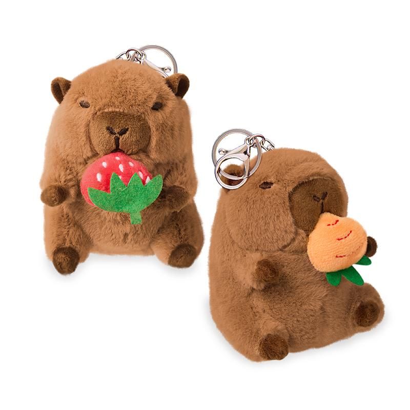 Aufzieh-Knuddel Capybara mit Frucht Anhänger