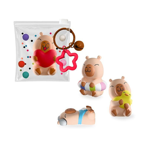 Mini Squishy Capybara mit Schlüsselanhänger
