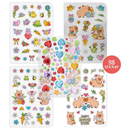 Capybara Stickermalbuch inkl. Diamond-Sticker