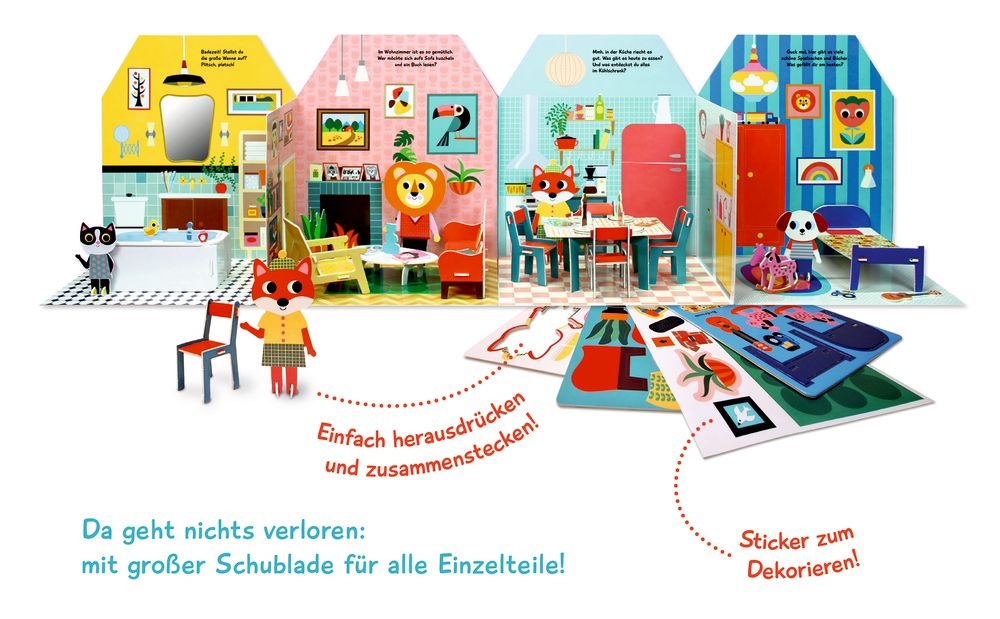 Puppenhaus - Aufstellen, einrichten, spielen ab 3J.