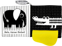 Laden Sie das Bild in den Galerie-Viewer, Babys kuschelweiches Kontrastbuch "Löwe"