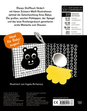 Laden Sie das Bild in den Galerie-Viewer, Babys kuschelweiches Kontrastbuch "Löwe"