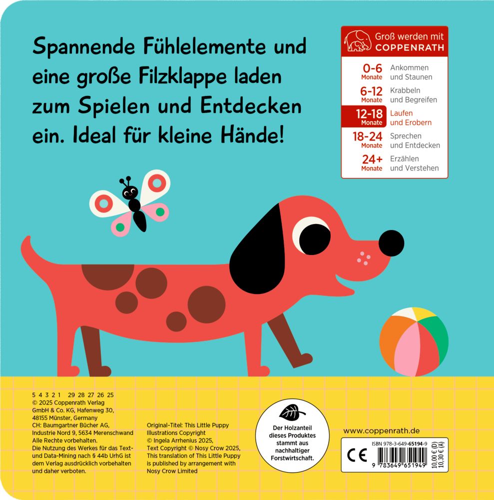 Mein Fühlbuch: Kleiner Hund ab 1J.