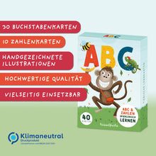 Laden Sie das Bild in den Galerie-Viewer, ABC &amp; Zahlen – Lernkarten für Kinder