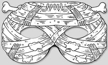 Laden Sie das Bild in den Galerie-Viewer, Gruselmasken zum Ausmalen