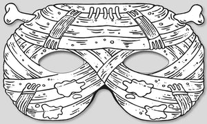 Gruselmasken zum Ausmalen