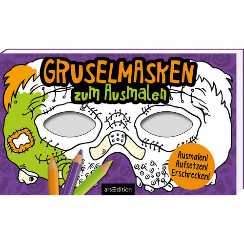 Gruselmasken zum Ausmalen