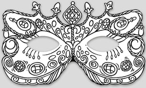 Feenmasken zum Ausmalen