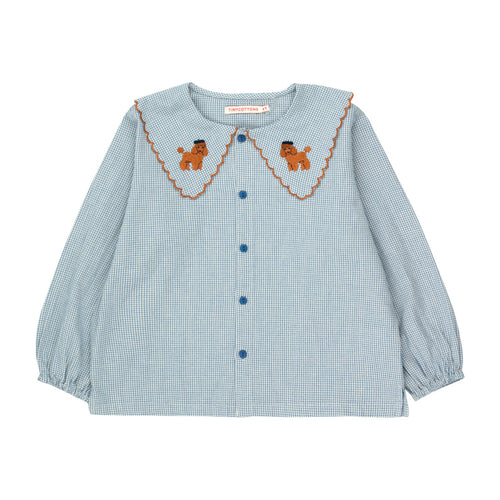 Tiny Poodle Kragen Bluse