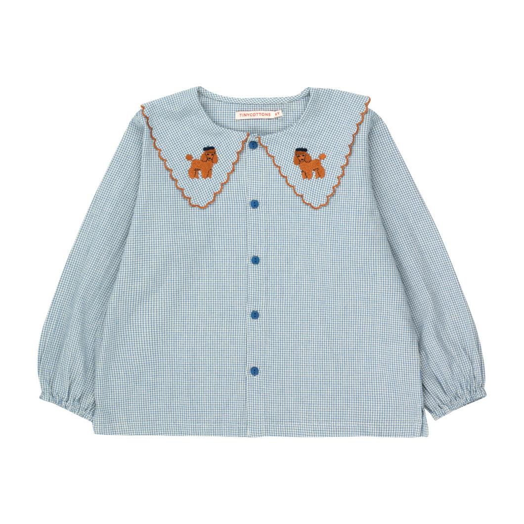 Tiny Poodle Kragen Bluse