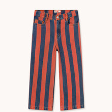 Laden Sie das Bild in den Galerie-Viewer, Red Stripes Straight Denim Hose