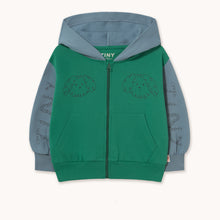 Laden Sie das Bild in den Galerie-Viewer, Curly Dog Color Block Hoodie