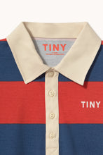Laden Sie das Bild in den Galerie-Viewer, Dark Red Stripes Polo Sweatshirt