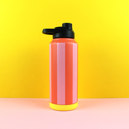 Trinkflasche feuerrot/rosa/gelb 1000ml