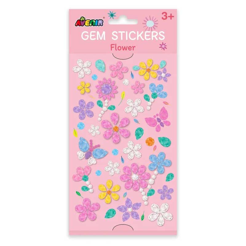 Glitzersteine Sticker Flower