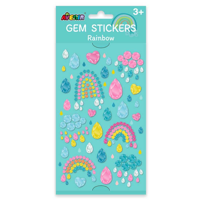 Glitzersteine Sticker Rainbow