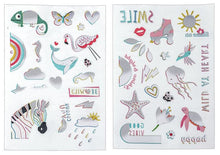 Laden Sie das Bild in den Galerie-Viewer, Lovely Planet Bunte Metallic-Tattoos