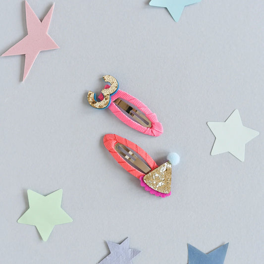 Geburtstag Glitter Haarspangen 3-6 Jahre