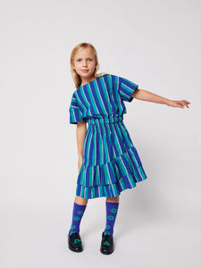Striped woven midi Rock
