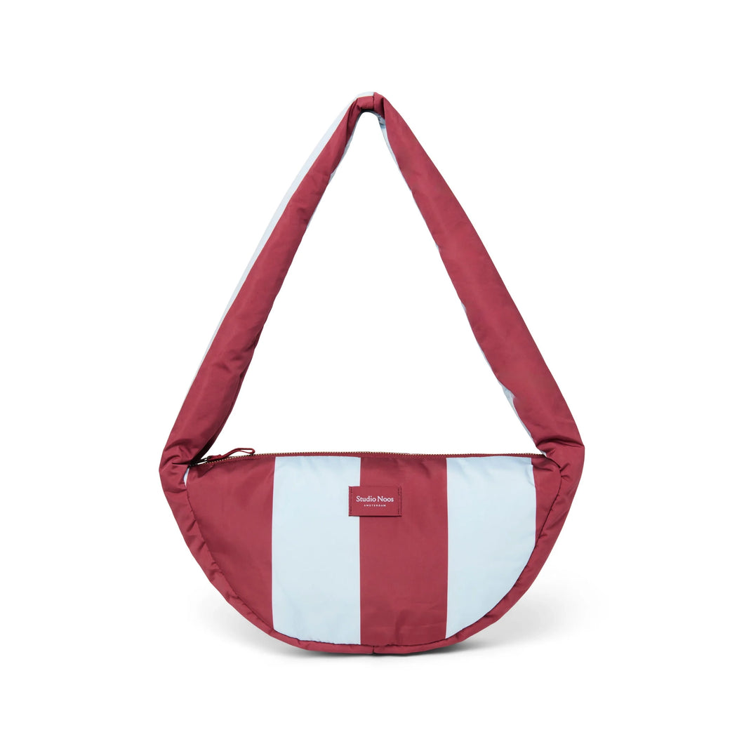 Bordeaux/Hellblau Puffy Mini Cross Body Bag