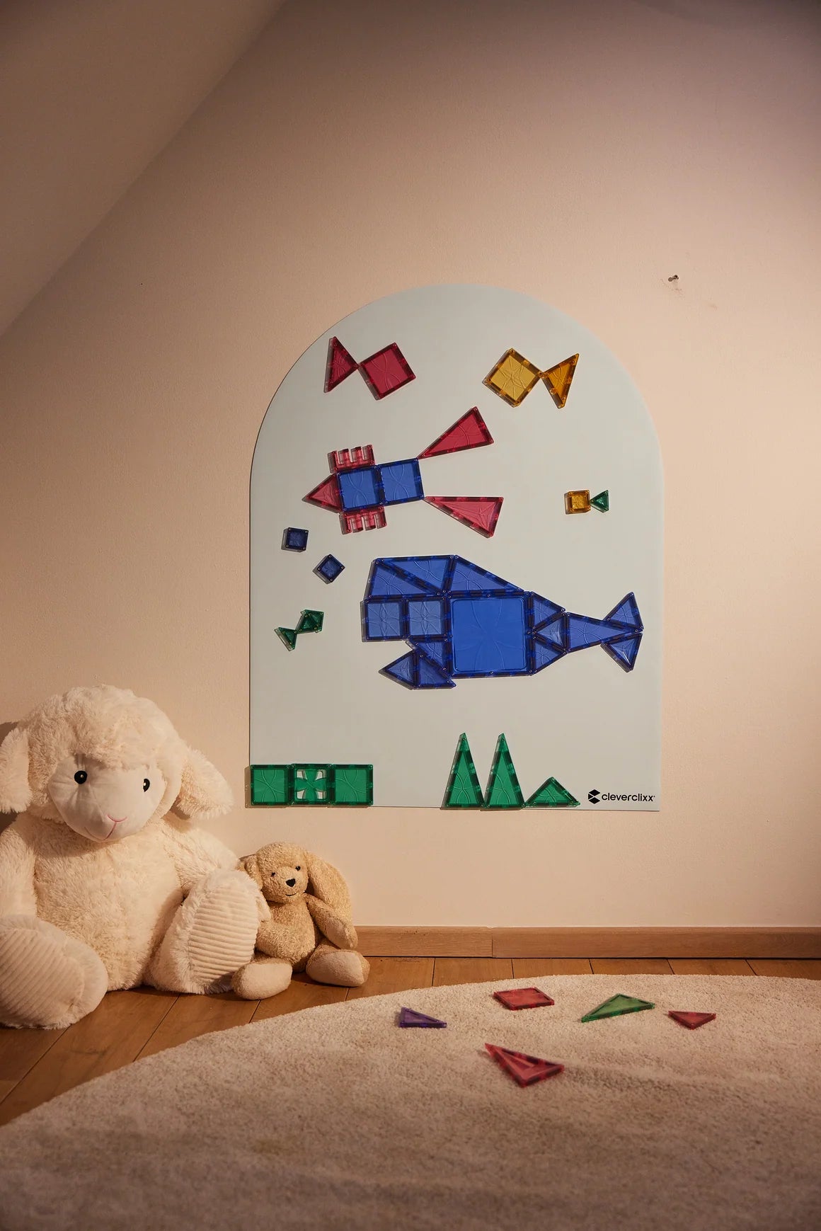 Magnetischer Wandsticker 95x75cm "Clever Blue"