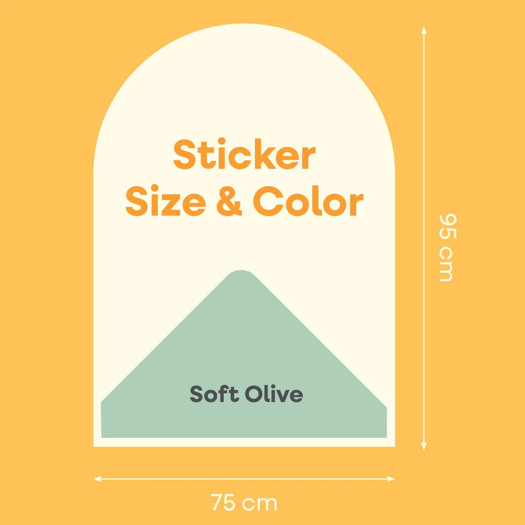 Magnetischer Wandsticker 95x75cm "Soft Olive"