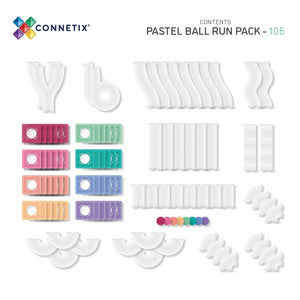 Magnetische Bausteine Pastel Kugelbahn Erweiterungs Pack 106 Teile