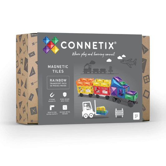 Magnetische Bausteine Rainbow Transport Pack 50 Teile