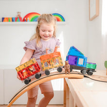 Laden Sie das Bild in den Galerie-Viewer, Magnetische Bausteine Rainbow Transport Pack 50 Teile