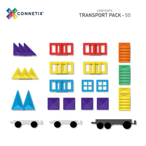 Magnetische Bausteine Rainbow Transport Pack 50 Teile