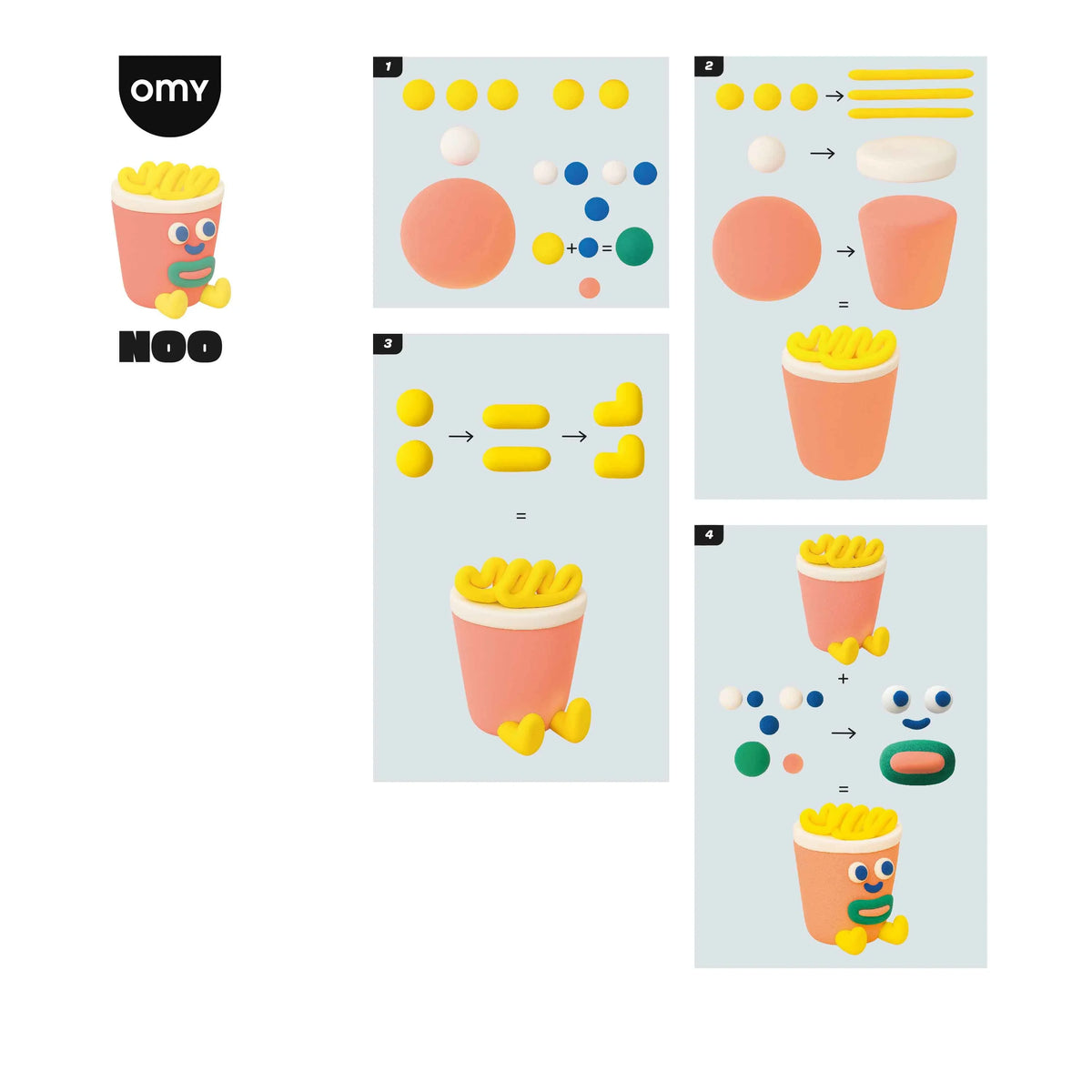 Modelliermasse Air Dry Clay "Noo"