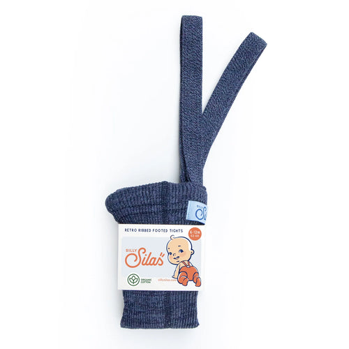 Strumpfhose mit Trägern und Fuß Denim