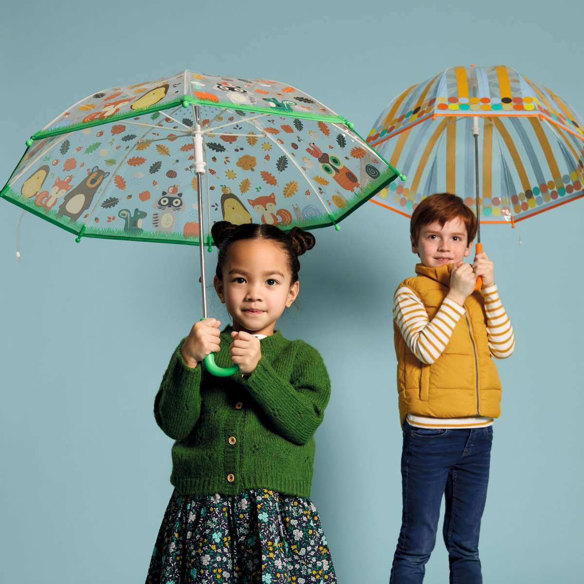 Kleiner Kinderregenschirm Mutter und Baby