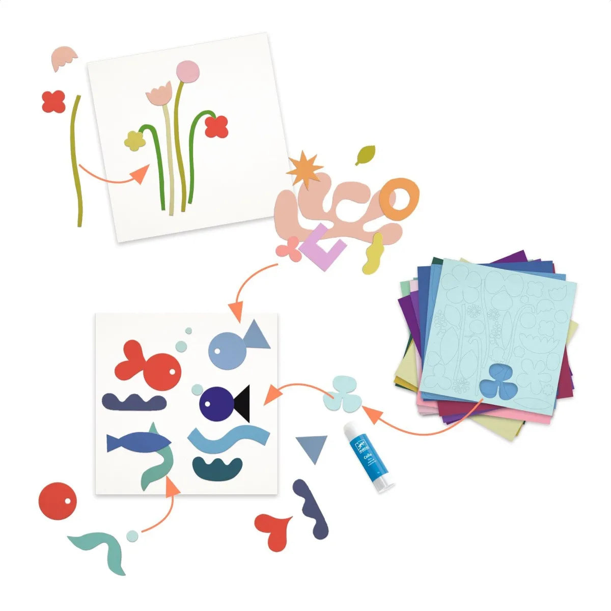 Bastelset Papier Collagen