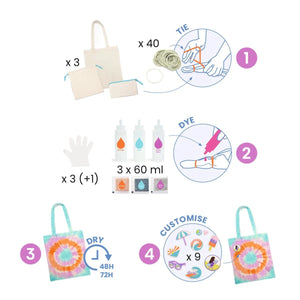 Do it yourself: Batik-Set Taschen