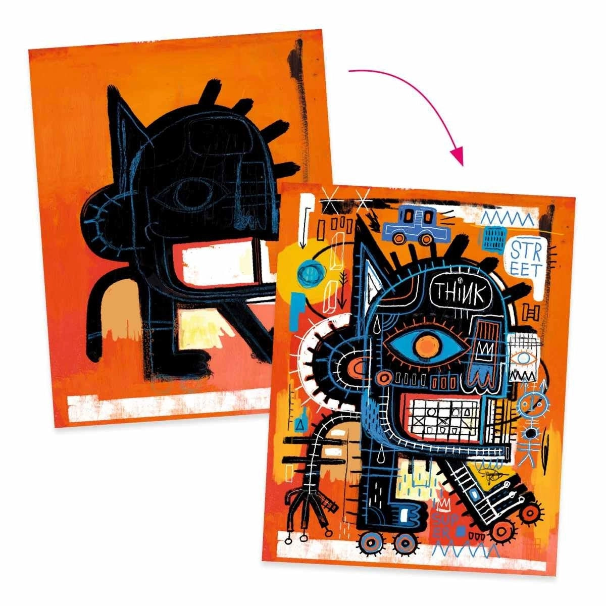Ausmalbilder Inspired by: Jean-Michel Basquiat