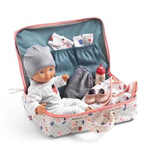 Pomea Puppe Vanille im Koffer