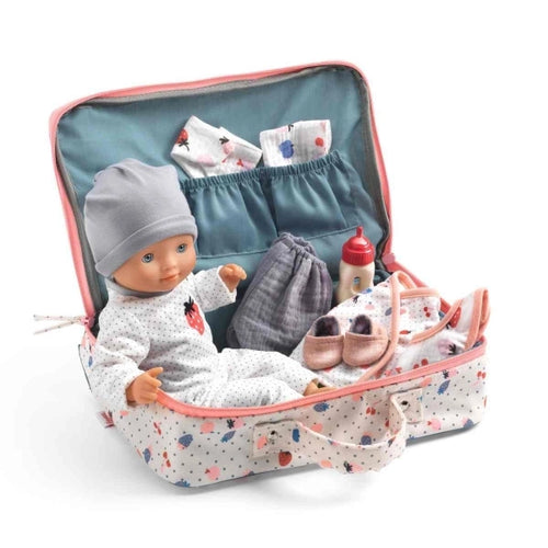 Pomea Puppe Vanille im Koffer