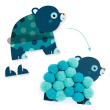 Laden Sie das Bild in den Galerie-Viewer, Pompom Kollagen für Kleine: Süße Tiere