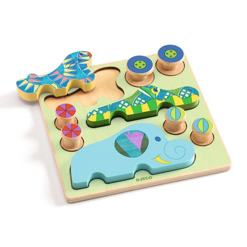 Holzpuzzle 2in1 Puzz & Roll Bariolo