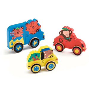 Holzpuzzle 2in1 Puzz & Roll Color