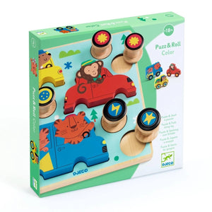 Holzpuzzle 2in1 Puzz & Roll Color