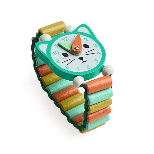 Holz Armbanduhr Kleine Katzen