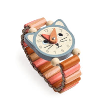 Laden Sie das Bild in den Galerie-Viewer, Holz Armbanduhr Kleine Katzen