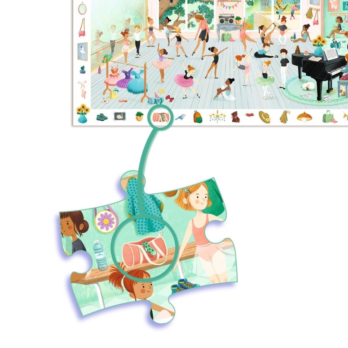 Wimmel-Puzzle "Tanzschule" 100-teilig