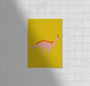Postkarte "Congratulation Dino"