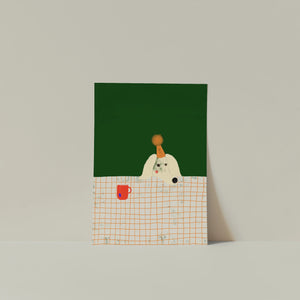 Postkarte "Hund & Tee"