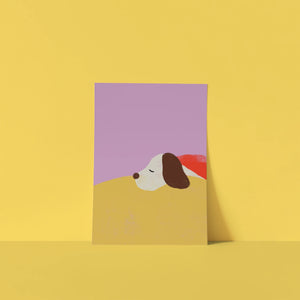 Postkarte "Hundemüde"