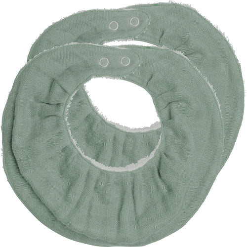 2er Set Ruffle Bib Eucalyptus
