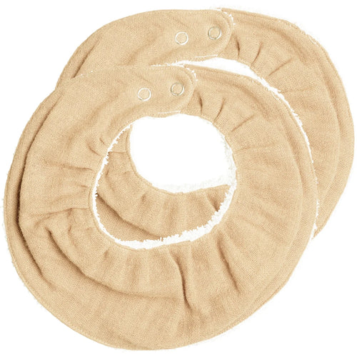 2er Set Ruffle Bib Wheat